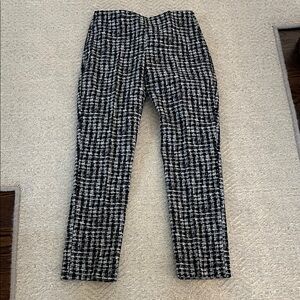 Boss Black and White Patterned Dress Pants